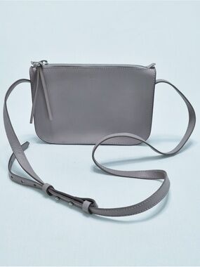 Madewell Slim Crossbody Bag in Purple Leather
